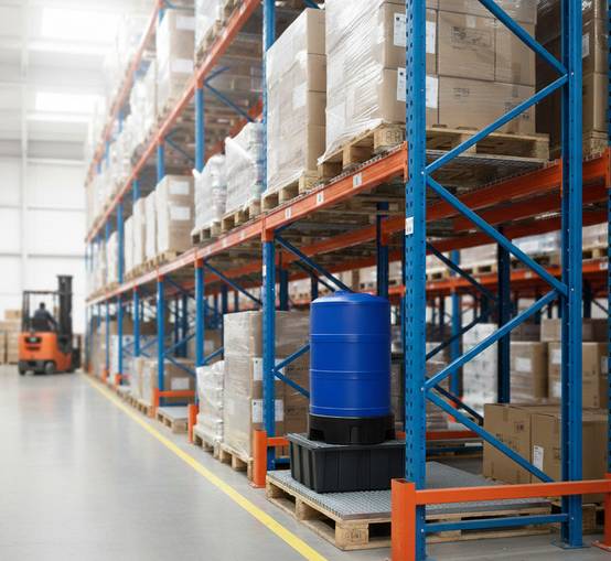 Bac de rétention pour bidons 85l avec caillebotis-plast'up rotomoulage - Image 4
