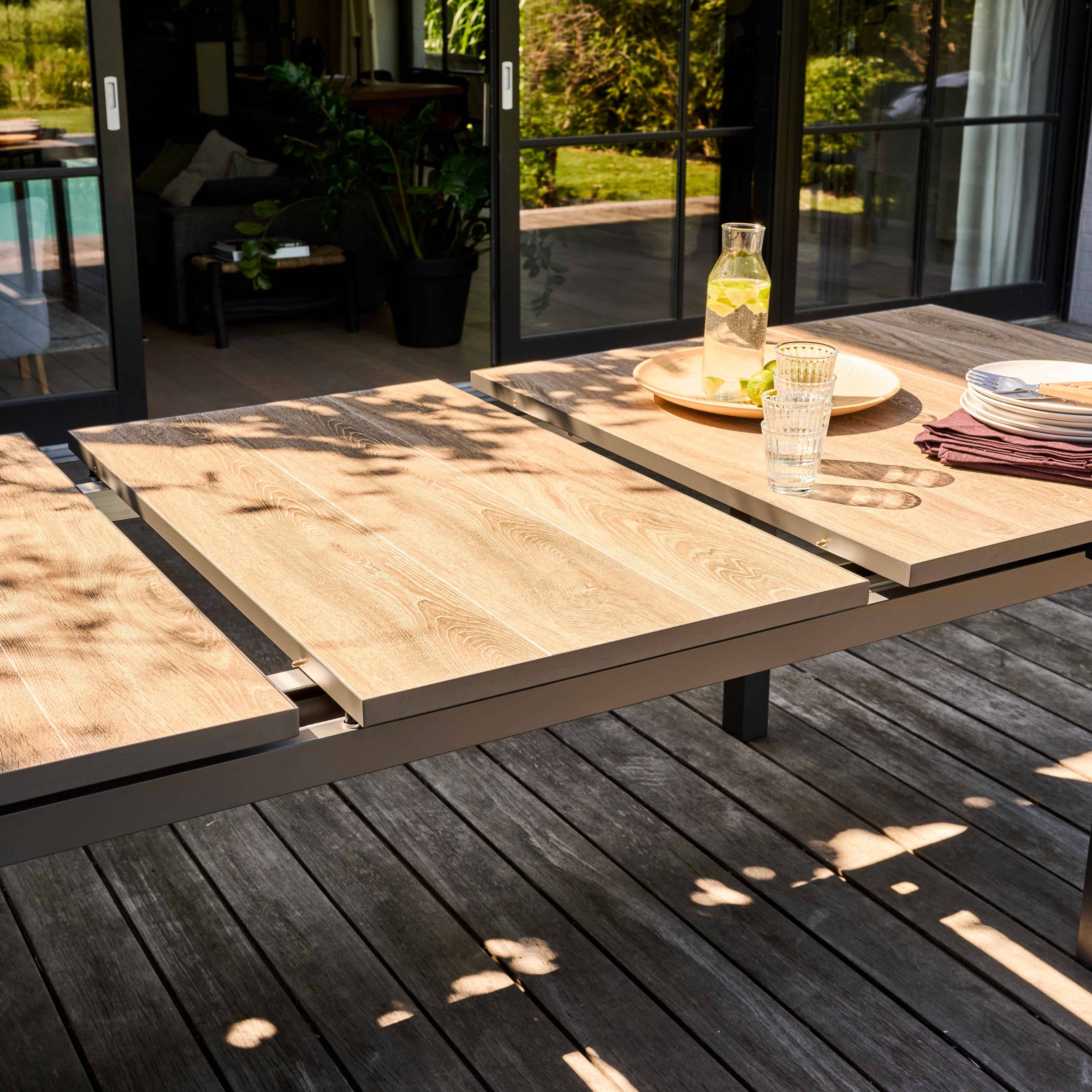 Oviala - Table de jardin 8 chaises et 2 fauteuils en aluminium et céramique Tivoli - Oviala - Imagen 5