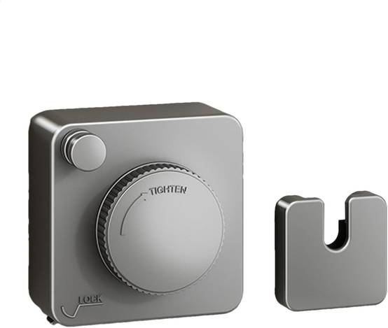 Corde à linge rétractable, corde à linge intérieure et extérieure, murale (gris)-Lytech - Image 1