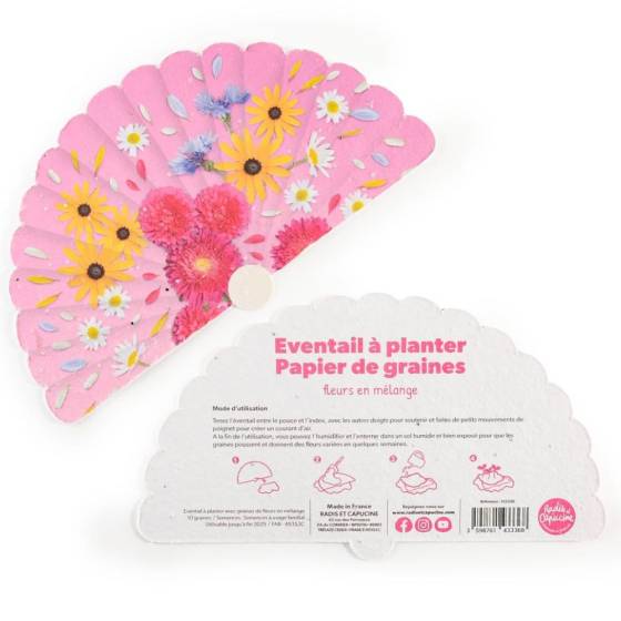 Radis et Capucine - Radis et Capucine - Eventail papier de graines - 21 x 12 cm - Image 3