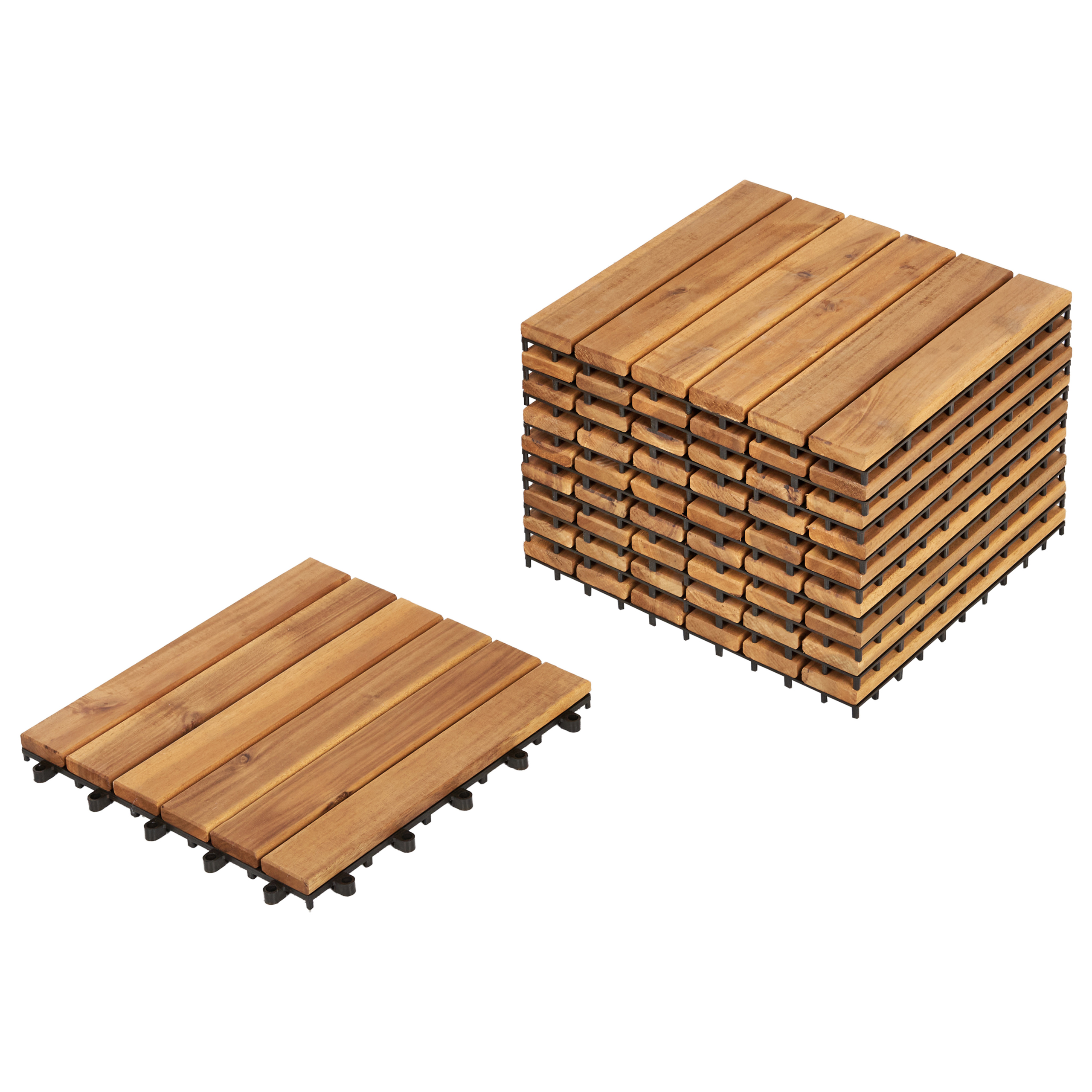 Caillebotis Bois d'acacia certifié Naturel ACCETTURA - Beliani