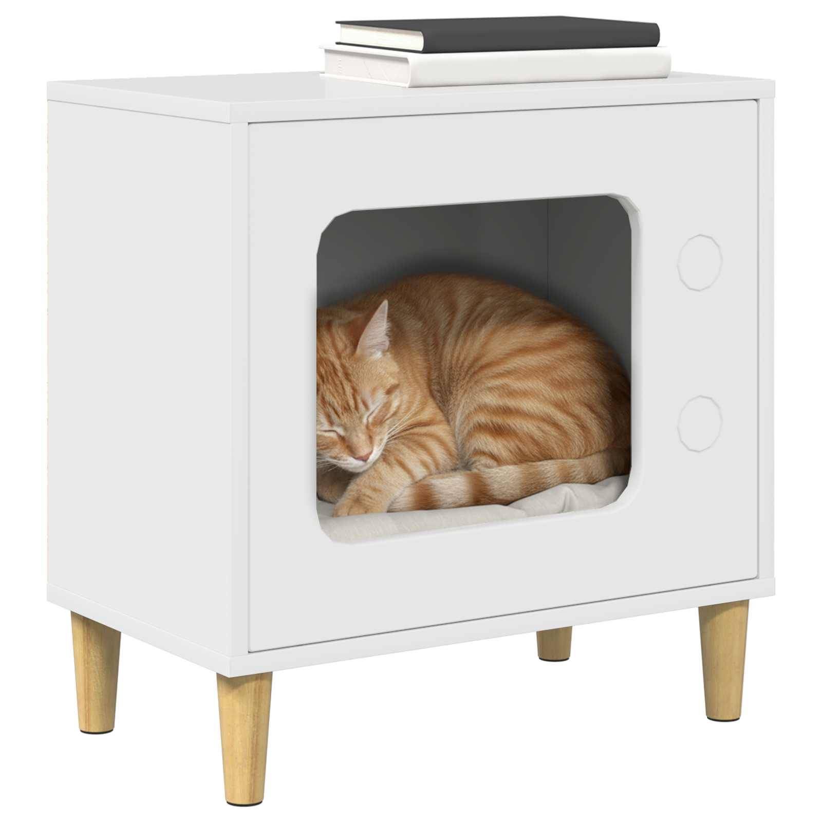 Chatiere bois blanc  51 x 30 x 52 cm  - Prolenta premium p345.0 - Image 3