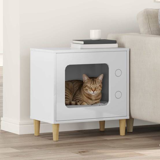 Chatiere bois blanc 51 x 30 x 52 cm - Prolenta premium p345.0 - Image 2