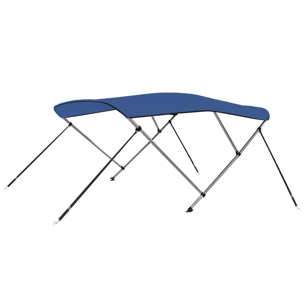 Store banne | Auvent bimini à 3 arceaux Bleu 183x196x137 cm Maison Chic - Image 2