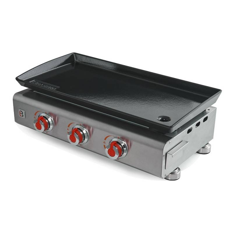 Brasero - Plancha Silvia II Inox 3 feux Brasero - BRASERO - Plaque en fonte 67 x 34 cm - 3 brûleurs - Jusqu'à 10 convives - 7,5 kW - Imagen 1