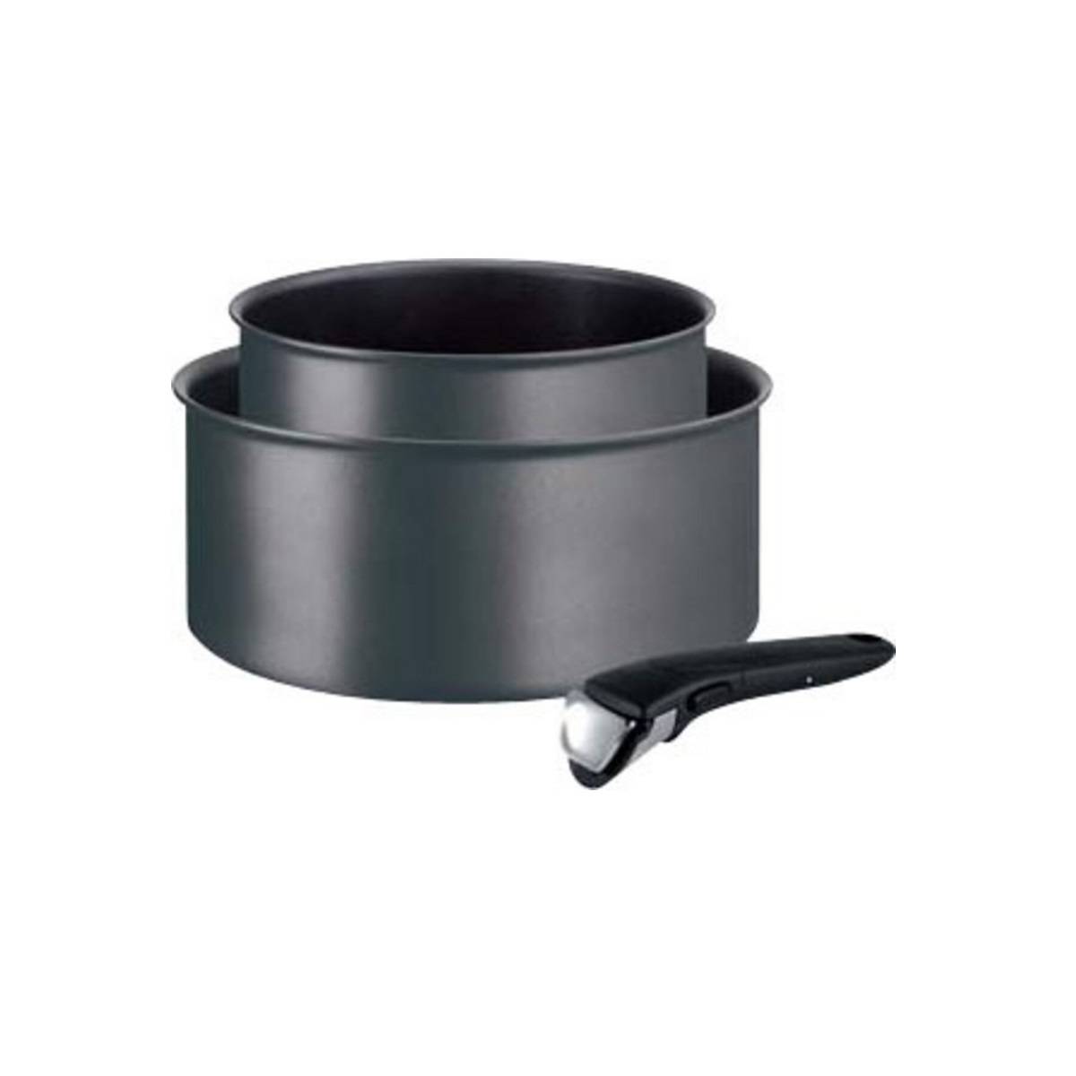 Lot de 2 casseroles 16/20cm anti-adhésives noir L6859202 Tefal