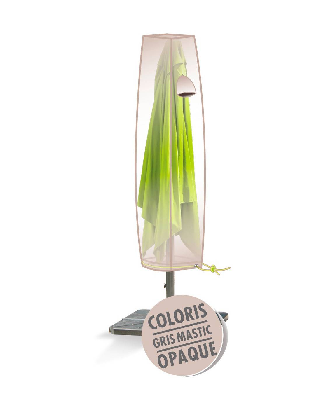 Housse De Protection De Mobilier De Jardin Parasol Droit ø 0,25 X H  2