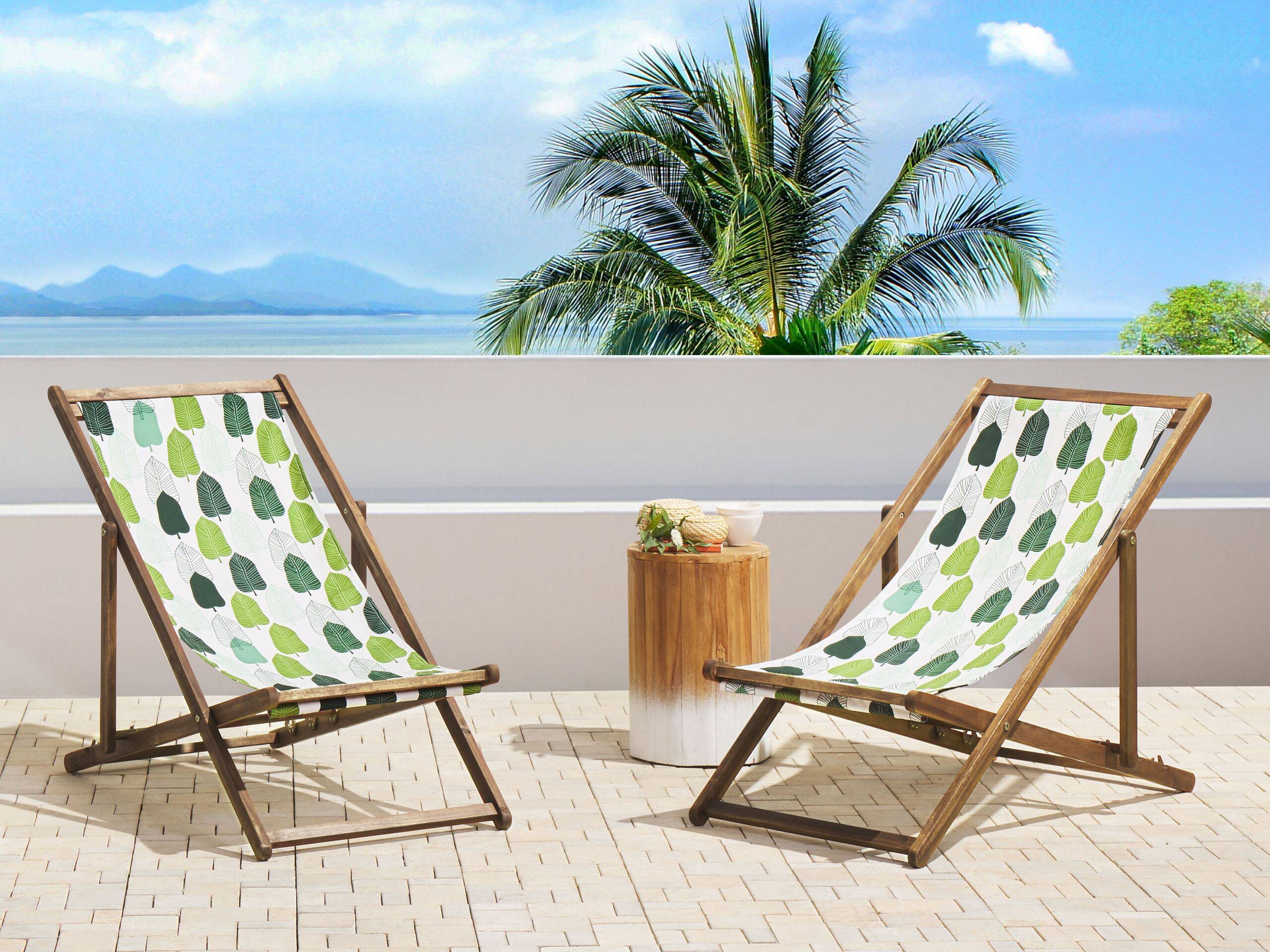 Beliani - Toile pour transat et chilienne Polyester Vert ANZIO/AVELLINO - 44x113x1- Beliani - Image 1