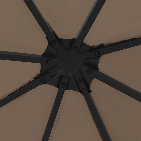 Tonnelle Aluminium Taupe avec LED 3 x 3 x 2.6 m - PANGIVO - Image 8