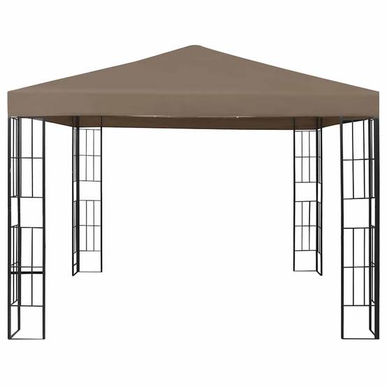Tonnelle Aluminium Taupe avec LED 3 x 3 x 2.6 m - PANGIVO - Image 4