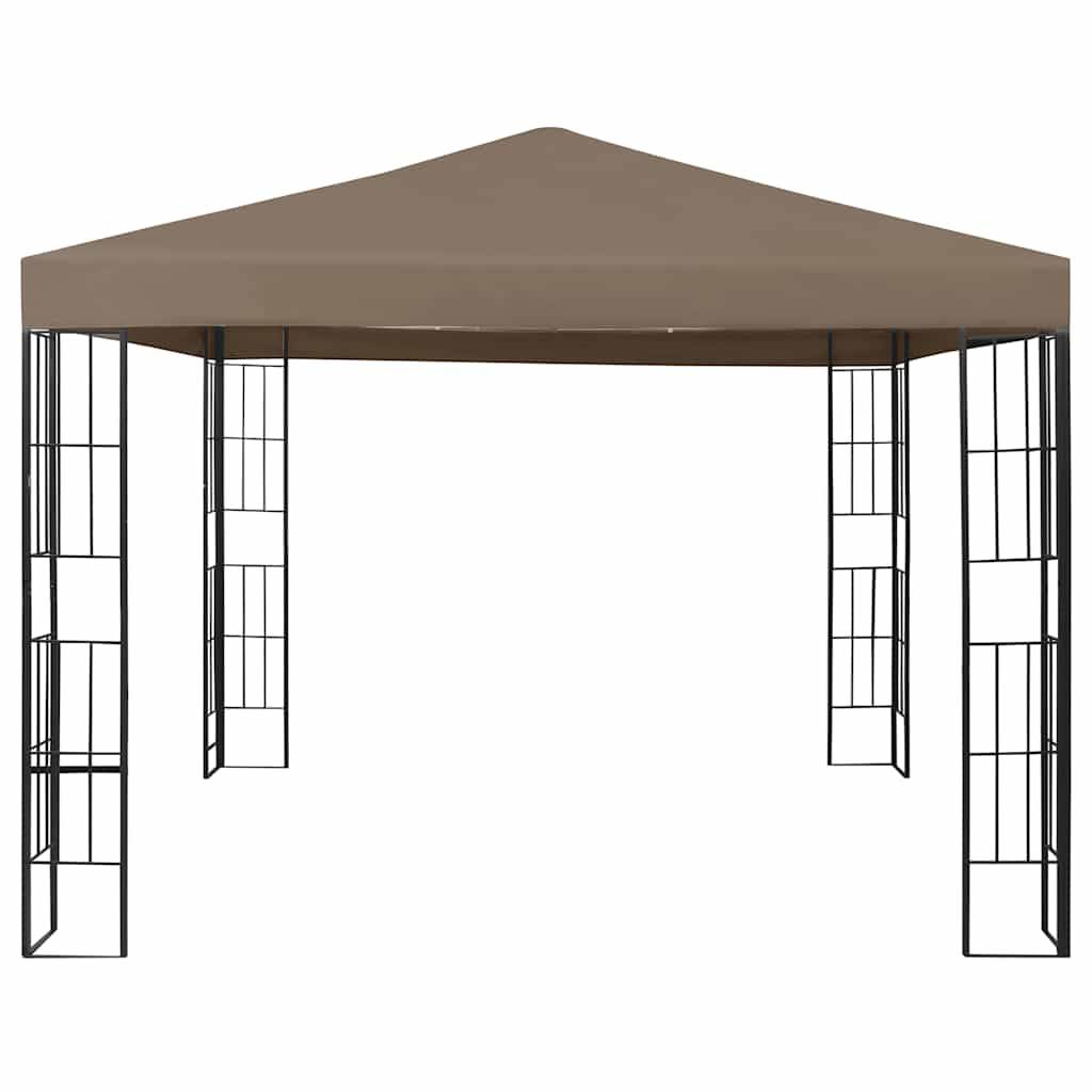 Tonnelle Aluminium Taupe avec LED 3 x 3 x 2.6 m - PANGIVO - Image 4