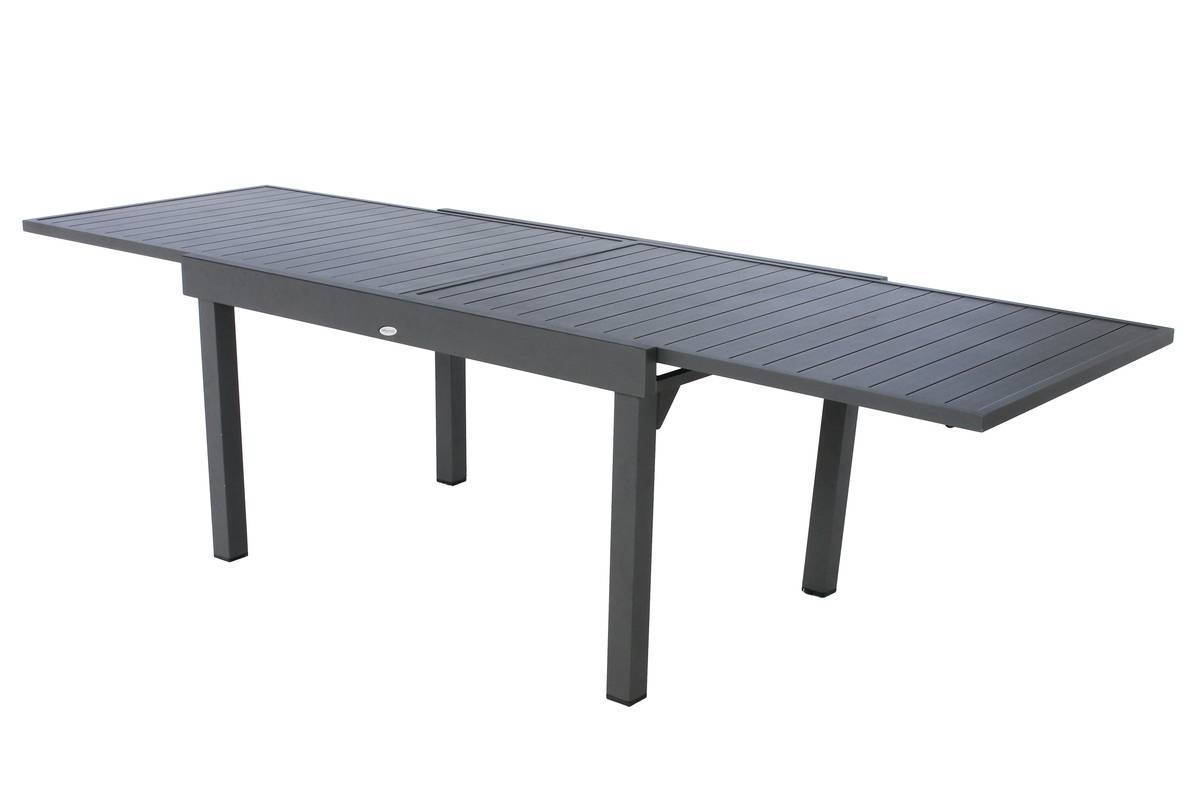 Hesperide - Table de jardin extensible "Piazza" graphite 10 places en aluminium traité époxy Hespéride - Image 3