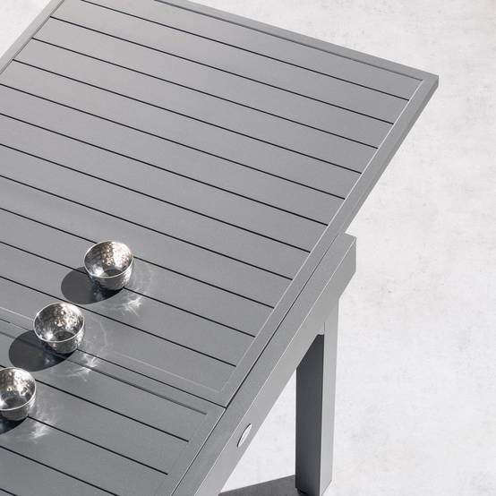 Hesperide - Table de jardin extensible "Piazza" graphite 10 places en aluminium traité époxy Hespéride - Image 6