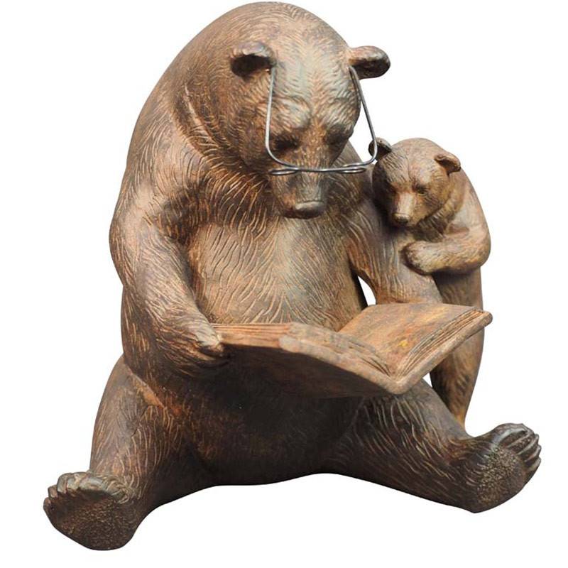 Décoration ours résine marron 18x16x20cm - Image 2