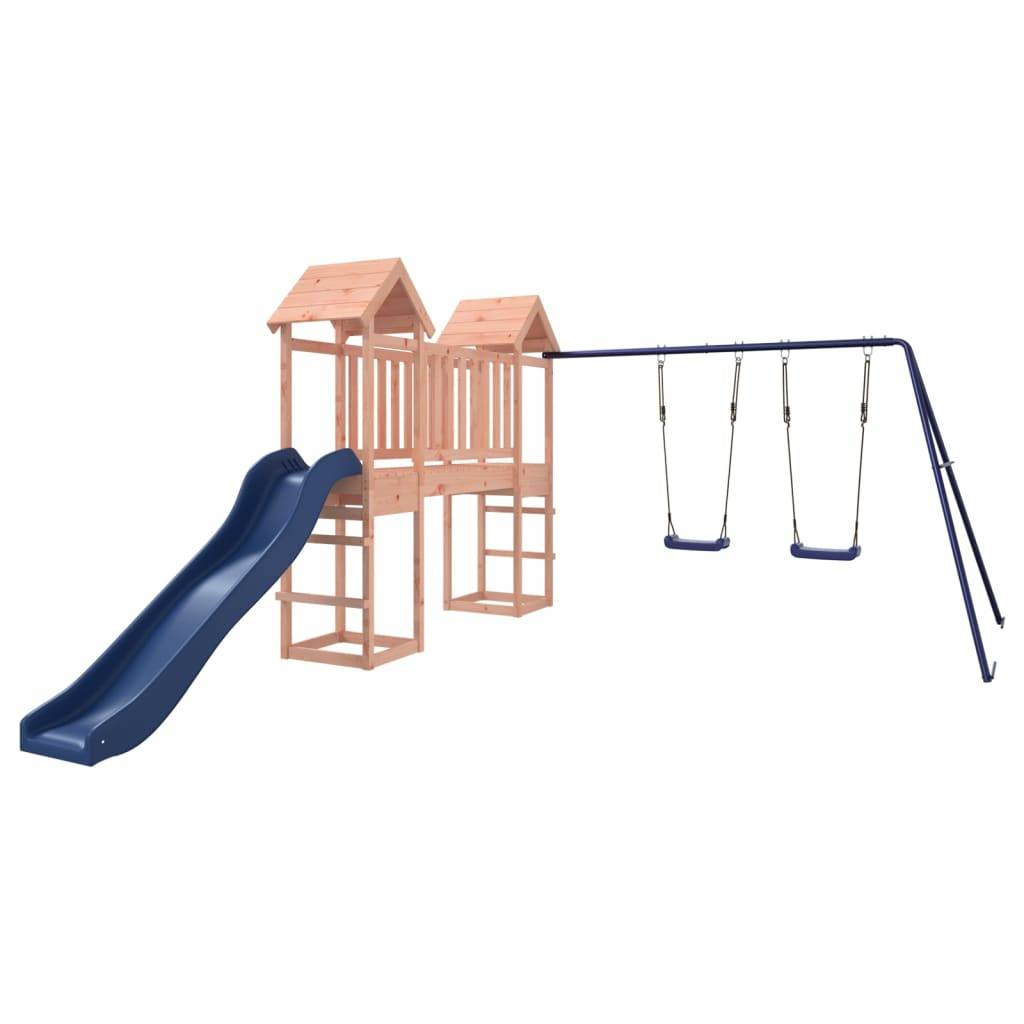 Helloshop26 - Aire de jeux d'extérieur balançoires toboggan portiques robuste jeux jardin 308 x 393 x 194 cm bois massif de douglas - Imagen 2
