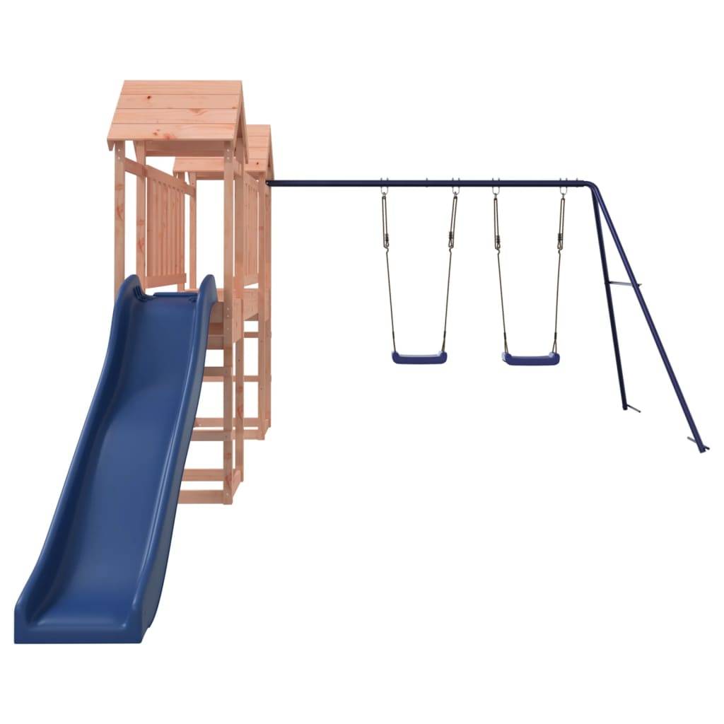 Helloshop26 - Aire de jeux d'extérieur balançoires toboggan portiques robuste jeux jardin 308 x 393 x 194 cm bois massif de douglas - Imagen 3