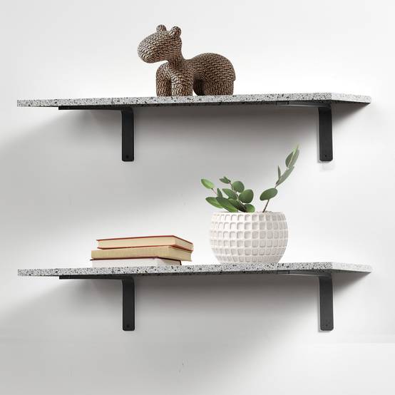 VEVOR Équerres étagères, 410x155 mm, 4 pièces, noir mat, acier, charge 72,6 kg. - Image 8