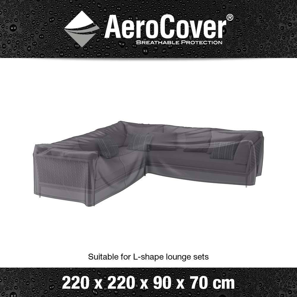Housse de protection respirante pour ensemble de mobilier extérieur Pour ensemble mobilier angle 220x220x90xH70 cm - Imagen 4