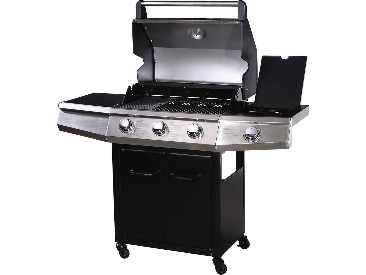 Barbecue Gaz "bingo 4" - 4 Brûleurs Dont 1 Latéral - 14kw + Housse Protection - Noir -habitat Et Jardin - Image 3