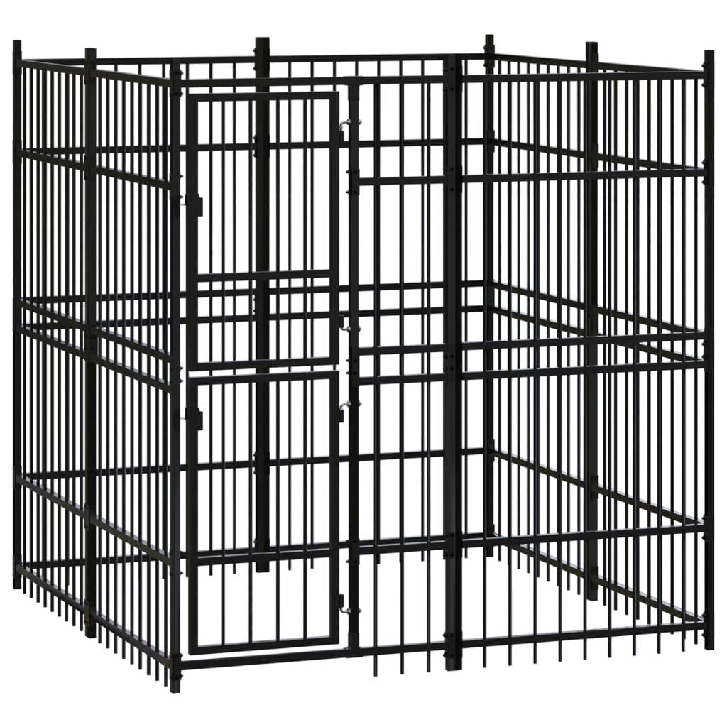 Vidaxl - Chenil d'extérieur pour chiens Acier 3,69 m² vidaXL 3097956 - Imagen 1