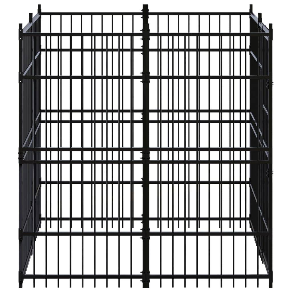 Vidaxl - Chenil d'extérieur pour chiens Acier 3,69 m² vidaXL 3097956 - Imagen 4
