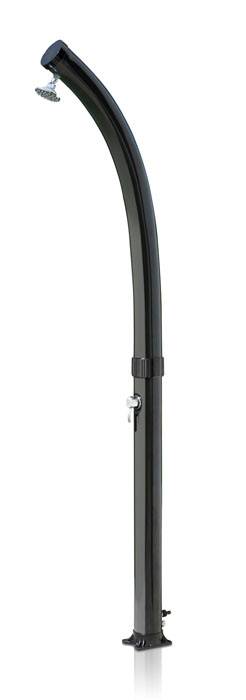 Gre Pools - Douche solaire courbée d'extérieur en PVC noir - 22 l - robinet réglable Gre Pools - Imagen 1