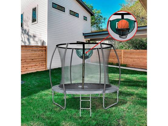 Trampoline Prestige "jumper" 2,44 M Et Panier Basket -habitat Et Jardin - Image 2