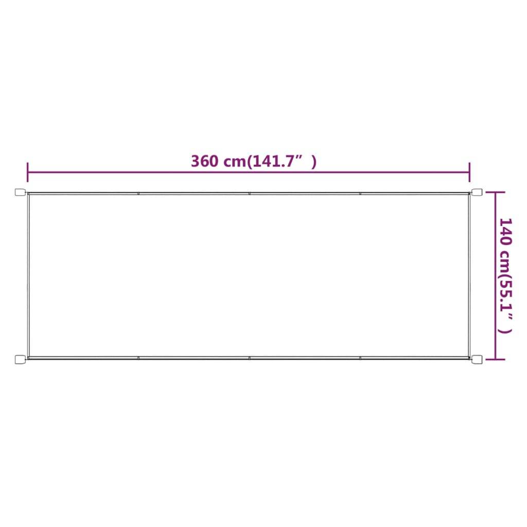Helloshop26 - Auvent vertical 140x360 cm tissu oxford orange - Imagen 5