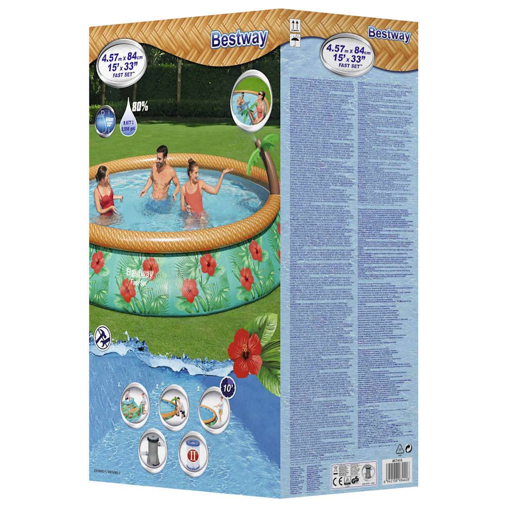 Ensemble de piscine - piscine hors sol gonflable Paradise Palms 457x84 cm PC428 - Image 5