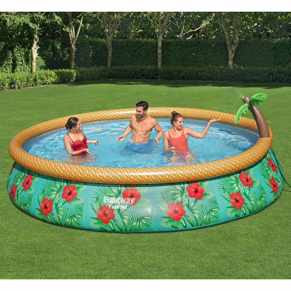 Ensemble de piscine - piscine hors sol gonflable Paradise Palms 457x84 cm PC428 - Image 2