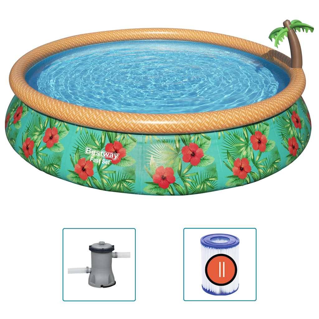 Ensemble de piscine - piscine hors sol gonflable Paradise Palms 457x84 cm PC428 - Image 1