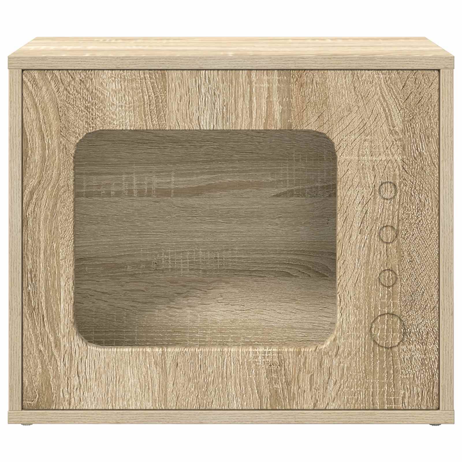 Maison Chat Bois Sonoma Design Repos Brun 51cm pour Chat Naturel Stable - ComfortXL Outdoor Living - Image 2