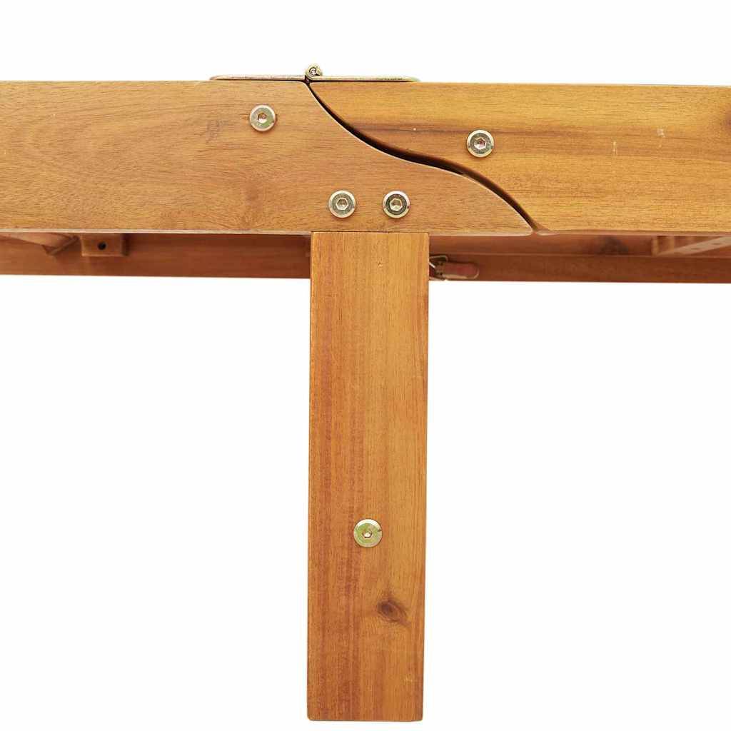 Vidaxl - Transat 2-personne 2 pcs Marron Bois d'Acacia Massif vidaXL 3325196 - Image 6