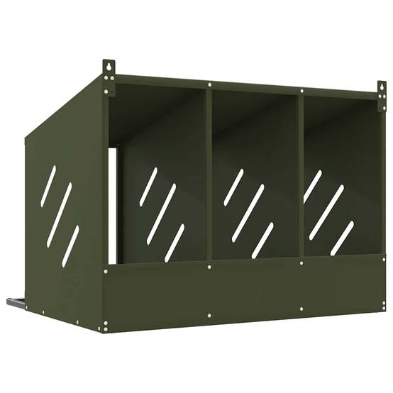 Pondoir à Poules 3 Compartiments en Métal Nichoir de Ponte pour Poulailler – ComfortXL Outdoor Living - Image 6