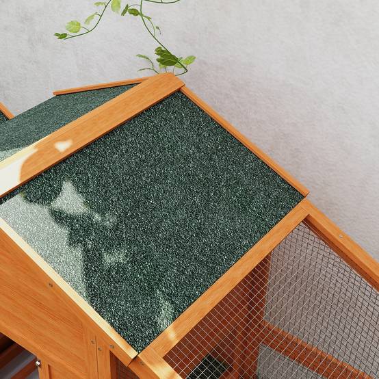 Poulailler avec pondoir bois orange 179 x 67 x 115 cm - PANGIVO - Image 10