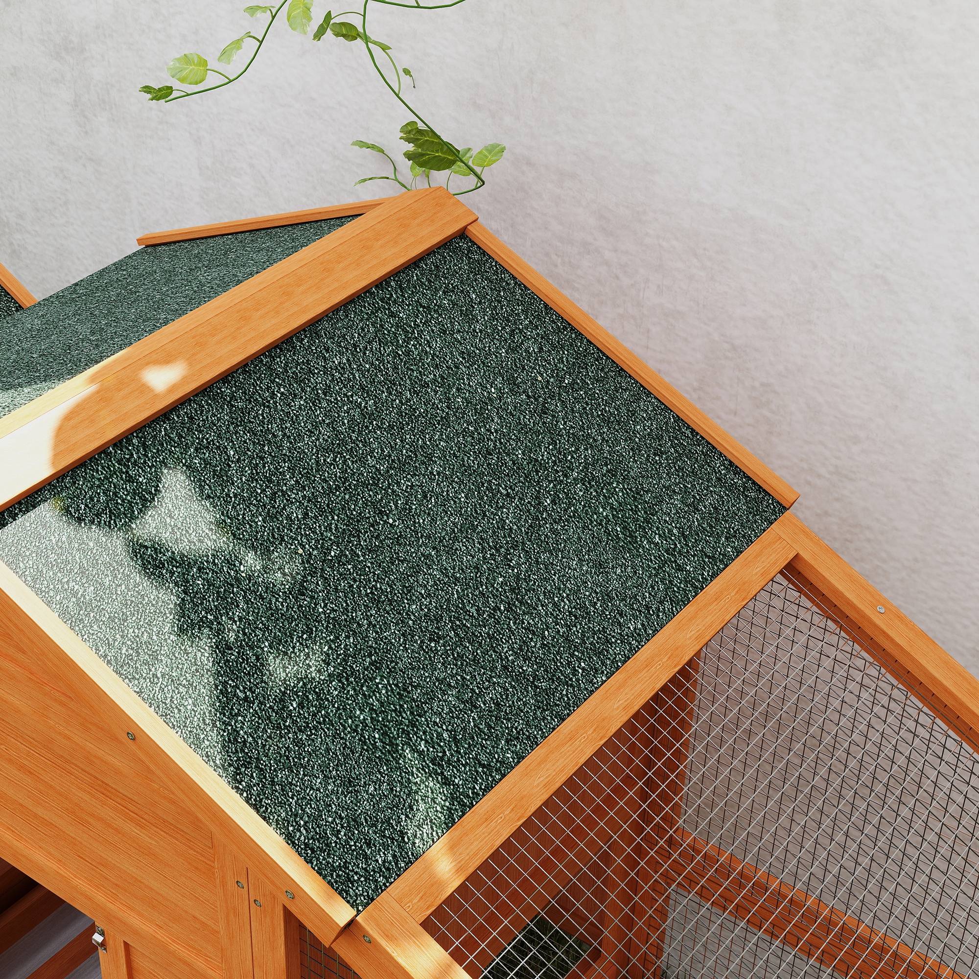 Poulailler avec pondoir bois orange 179 x 67 x 115 cm - PANGIVO - Image 10