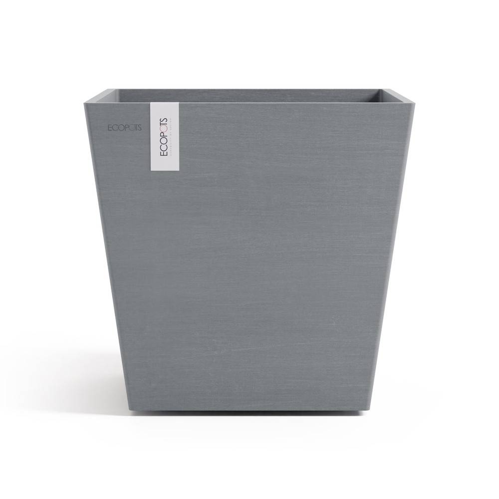 Ecopots - Pot Carré Rotterdam 35 Bleu Gris + réservoir d'eau - 35,2 x 35,2 x H. 34 cm - 30 L ECOPOTS - Imagen 2