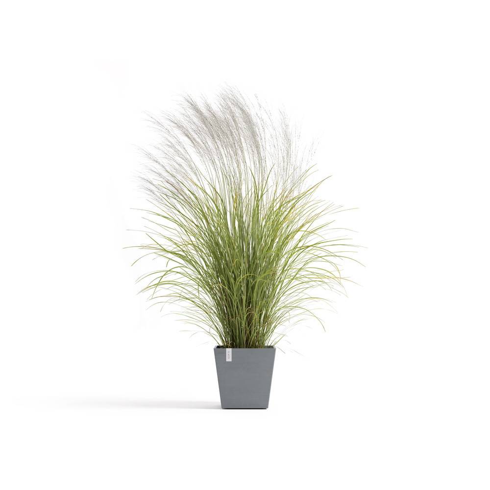 Ecopots - Pot Carré Rotterdam 35 Bleu Gris + réservoir d'eau - 35,2 x 35,2 x H. 34 cm - 30 L ECOPOTS - Imagen 1