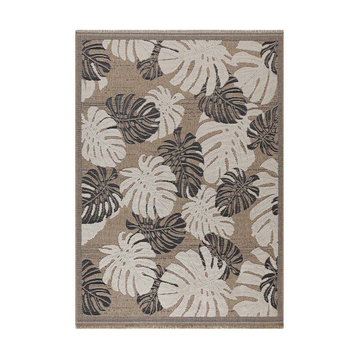 Jardindeco - Tapis intérieur extérieur aspect jute noir Tijuana 9062 noir 90 x 67 cm - Imagen 1