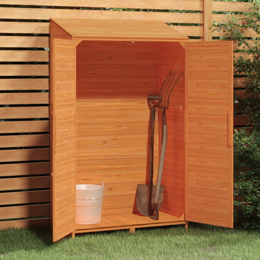 Abri de jardin 0.53m² - Cabane de jardin - Remise de jardin Marron 102x52x174,5 cm Bois de sapin solide MAISON CHIC - Image 3