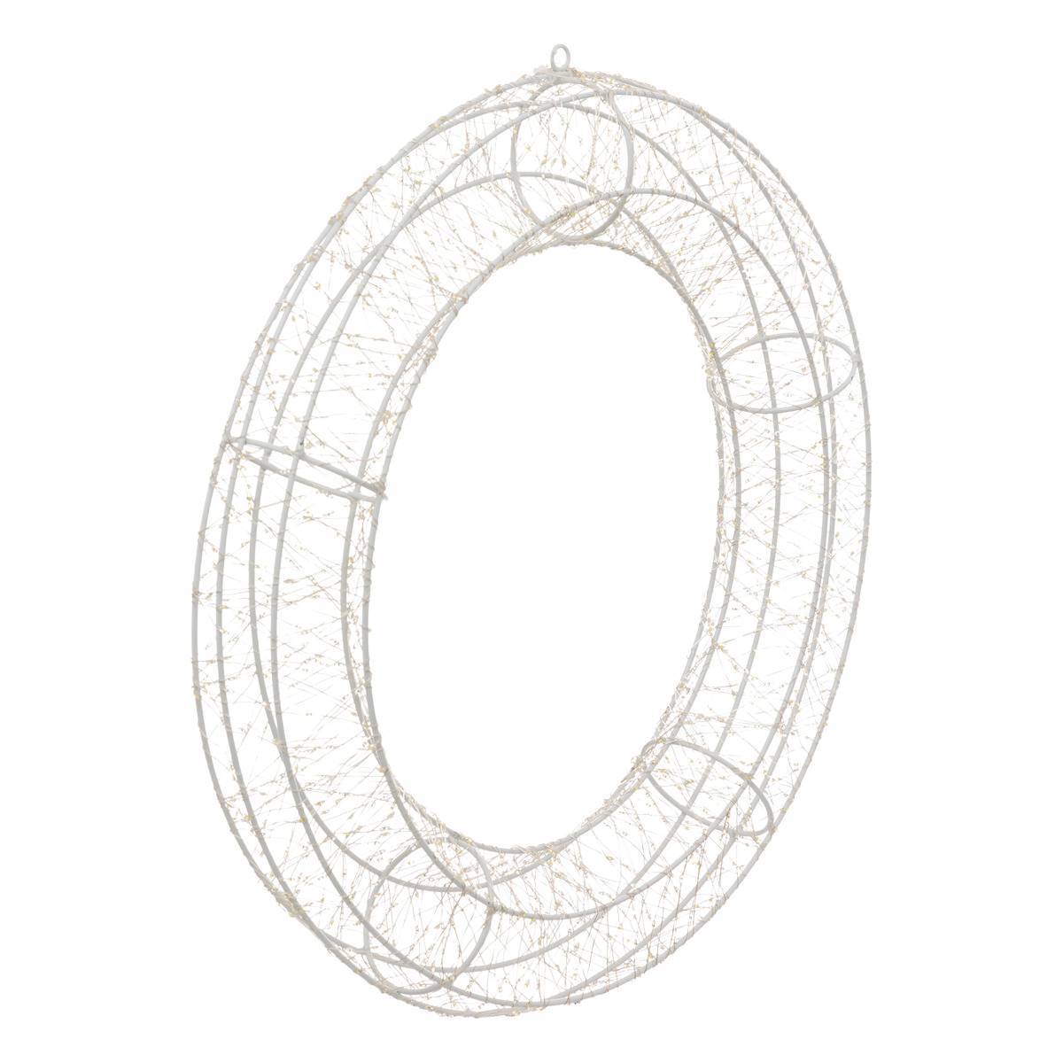 Fééric Lights & Christmas - Décoration d extérieur couronne D50cm 1440 LED blanc chaud avec transfo FEERIC LIGHTS & CHRISTMAS - Imagen 1