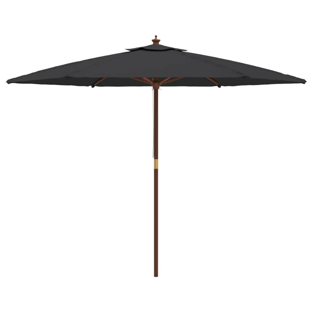 PANGIVO - Parasol de jardin bois dur noir 299 x 240 cm - PANGIVO - Image 4