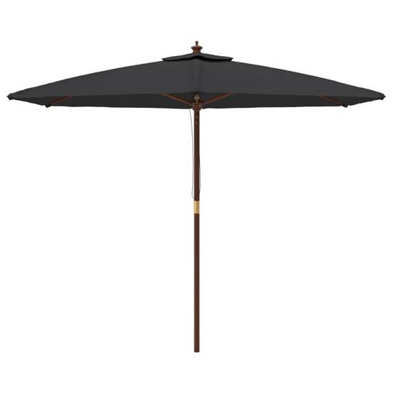 PANGIVO - Parasol de jardin bois dur noir 299 x 240 cm - PANGIVO - Image 3