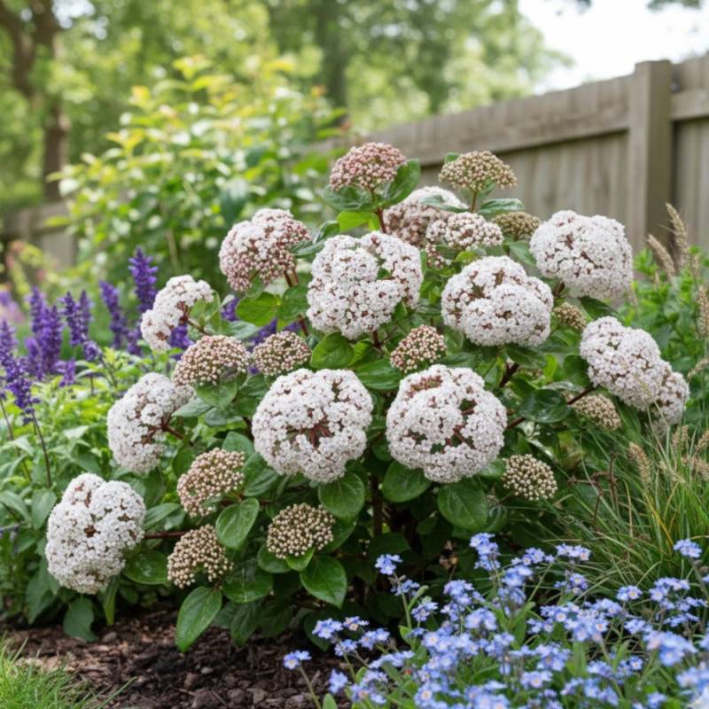 Viorne, Laurier Tin Rock 'n Rolla®, Viburnum à fleurs Blanche - feuillage Persistant - Pot de 3L - 20/40 cm- hauteur à maturité De 1,50 m à 2,00 m - Image 4