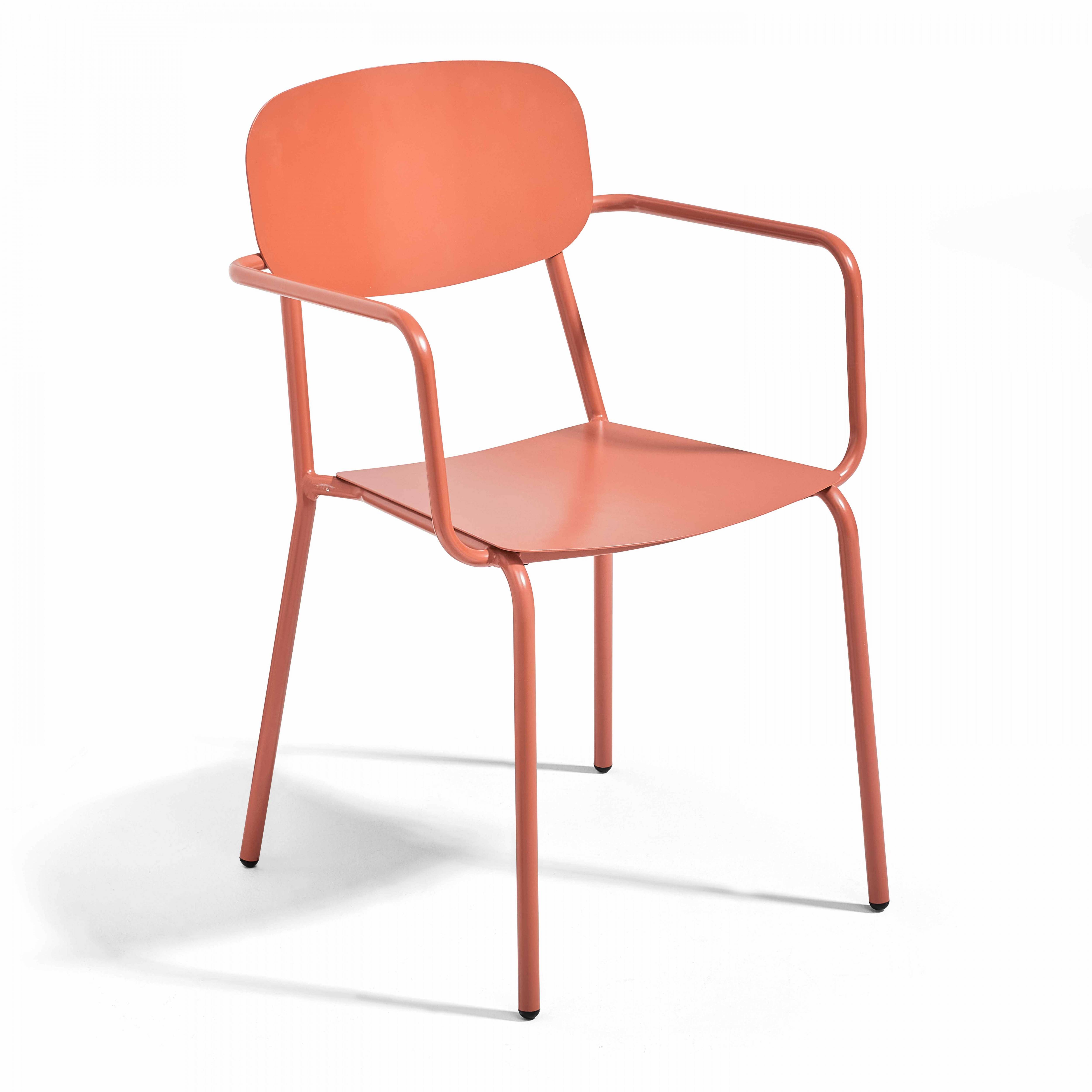Oviala - Fauteuil de jardin en aluminium terracotta Liverpool - Oviala - Imagen 1