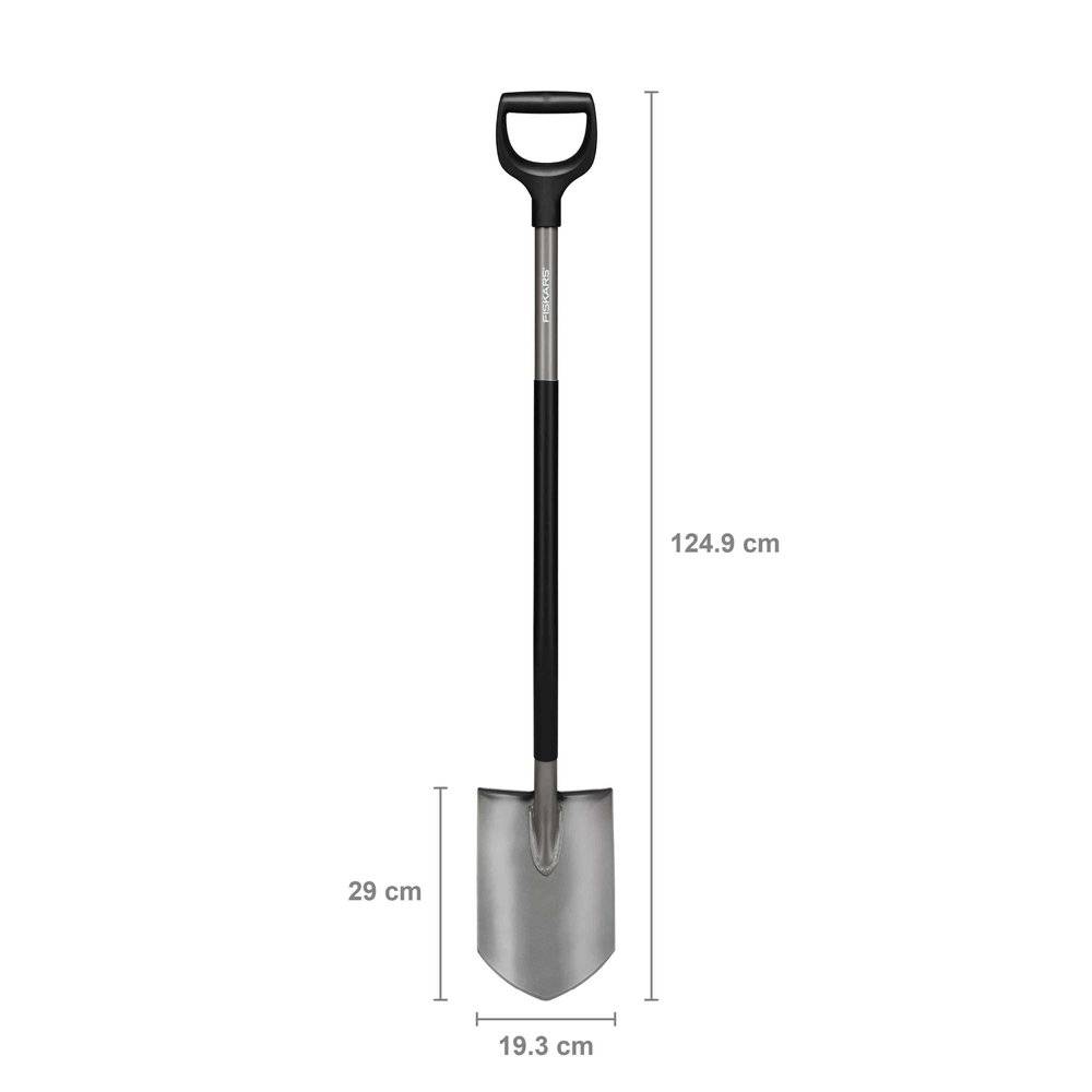Fiskars - Bêche à bord pointu Ergonomic (grise) - Image 4