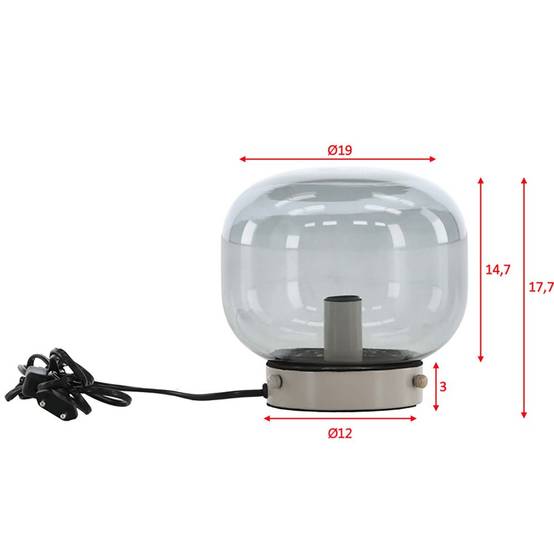 Venture Home - Lampe à poser en acier et verre Bollonelie - Image 3