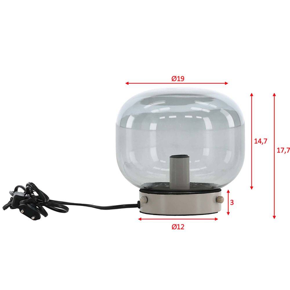 Venture Home - Lampe à poser en acier et verre Bollonelie - Image 3