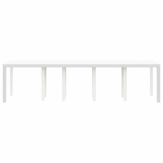 Table de jardin polyrotin Blanc 300 x 100 x 73 cm - PANGIVO - Image 4