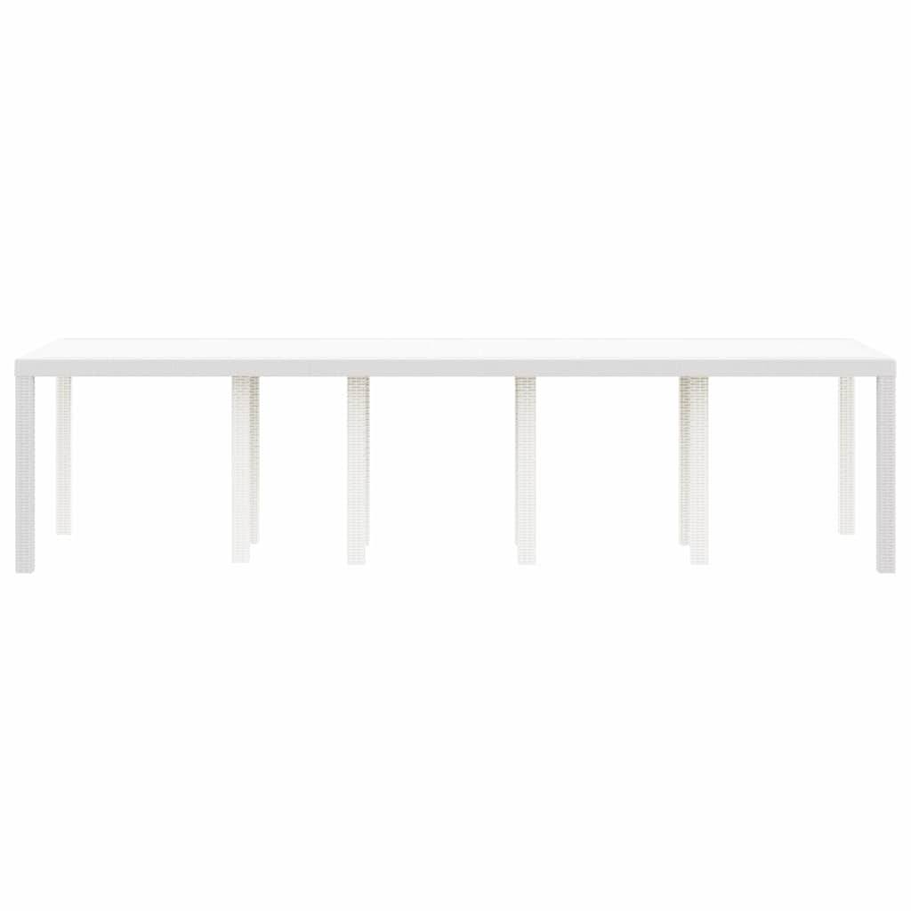 Table de jardin polyrotin Blanc 300 x 100 x 73 cm - PANGIVO - Image 4